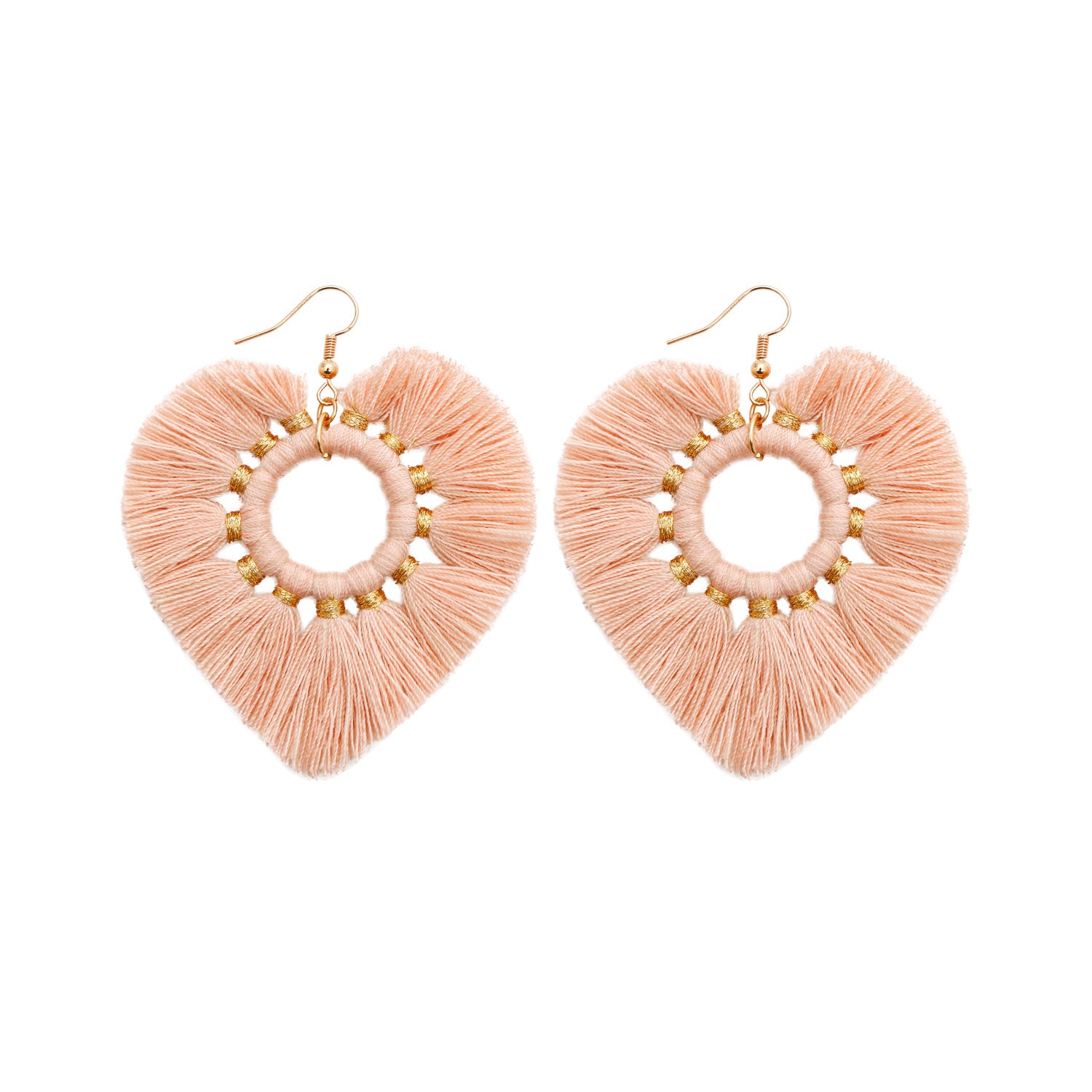 Wholesale Tassels Heart Beads Earrings